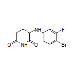 3-[(4-Bromo-3-fluorophenyl)amino]piperidine-2,6-dione