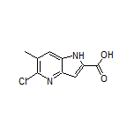 5-Chloro-6-methyl-4-azaindole-2-carboxylic Acid