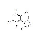 4-Chloro-3,6-difluoro-2-(4-iodo-1-methyl-5-pyrazolyl)benzonitrile