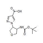 1-[4-(Boc-amino)tetrahydrofuran-3-yl]-1H-pyrazole-4-carboxylic Acid
