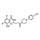 4-[4-[3-(5,7-Difluoro-8-hydroxy-4-oxo-3,4-dihydroquinazolin-2-yl)propanoyl]piperazin-1-yl]benzonitrile