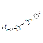 2-(4-Chlorophenoxy)-N-[3-[5-[cis-3-(trifluoromethoxy)cyclobutyl]-1,3,4-oxadiazol-2-yl]bicyclo[1.1.1]pentan-1-yl]acetamide