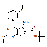5-氨基-N-(叔丁基)-4-(3-甲氧基苯基)-2-(甲硫基)噻吩并[2,3-d]嘧啶-6-甲酰胺
