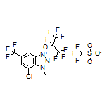 7-Chloro-1-methyl-3-[(perfluoropropan-2-yl)oxy]-5-(trifluoromethyl)-1H-benzo[d][1,2,3]triazol-3-ium Trifluoromethanesulfonate