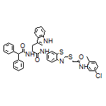 N-[2-[[2-[(5-Chloro-2-methylphenyl)amino]-2-oxoethyl]thio]benzo[d]thiazol-6-yl]-2-(2,2-diphenylacetamido)-3-(1H-indol-3-yl)propanamide