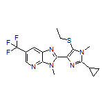 2-[2-Cyclopropyl-5-(ethylthio)-1-methyl-4-imidazolyl]-3-methyl-6-(trifluoromethyl)-3H-imidazo[4,5-b]pyridine