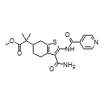 Methyl 2-[3-Carbamoyl-2-(isonicotinamido)-4,5,6,7-tetrahydrobenzo[b]thiophen-6-yl]-2-methylpropanoate