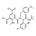 N-[1-(2-Bromo-5-fluorophenyl)-2-(tert-butylamino)-2-oxoethyl]-N-(4-methoxybenzyl)-2-(methylamino)-3,5-dinitrobenzamide