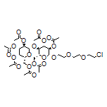 (2R,3S,4S,5R,6S)-2-(Acetoxymethyl)-6-[[(2R,3R,4S,5R,6R)-4,5-diacetoxy-2-(acetoxymethyl)-6-[2-[2-(2-chloroethoxy)ethoxy]ethoxy]tetrahydro-2H-pyran-3-yl]oxy]tetrahydro-2H-pyran-3,4,5-triyl Triacetate