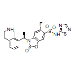 (R)-5-Fluoro-2-oxo-3-[1-(1,2,3,4-tetrahydroisoquinolin-8-yl)ethyl]-N-(1,2,4-thiadiazol-5-yl)-2,3-dihydrobenzo[d]oxazole-6-sulfonamide
