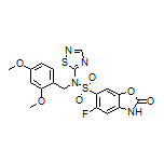 N-(2,4-Dimethoxybenzyl)-5-fluoro-2-oxo-N-(1,2,4-thiadiazol-5-yl)-2,3-dihydrobenzo[d]oxazole-6-sulfonamide