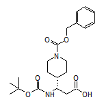 (S)-3-(Boc-amino)-3-(1-Cbz-4-piperidyl)propanoic Acid