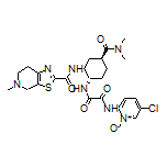 5-Chloro-2-[2-[[(1S,2R,4S)-4-(dimethylcarbamoyl)-2-(5-methyl-4,5,6,7-tetrahydrothiazolo[5,4-c]pyridine-2-carboxamido)cyclohexyl]amino]-2-oxoacetamido]pyridine 1-Oxide