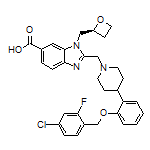 (S)-2-((4-(2-((4-Chloro-2-fluorobenzyl)oxy)phenyl)piperidin-1-yl)methyl)-1-(oxetan-2-ylmethyl)-1H-benzo[d]imidazole-6-carboxylic Acid