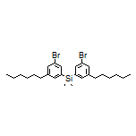 双(3-溴-5-己基苯基)二甲基硅烷