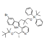 (S)-5-Bromo-2-[2-[1-[(tert-butyldimethylsilyl)oxy]-2-propanyl]-3-pyridinyl]-3-[3-[(tert-butyldiphenylsilyl)oxy]-2,2-dimethylpropyl]-1H-indole