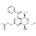 (2S,3R,4R,5S,6S)-5-Hydroxy-6-(iodomethyl)-2-methoxy-4-[(4-oxopentanoyl)oxy]tetrahydro-2H-pyran-3-yl Benzoate
