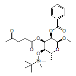 (2S,3R,4S,5R,6R)-5-[(tert-Butyldimethylsilyl)oxy]-2-methoxy-6-methyl-4-[(4-oxopentanoyl)oxy]tetrahydro-2H-pyran-3-yl Benzoate