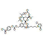 (2S,3R,4S,5S,6S)-2-(2-(6-(2,5-Dioxo-2,5-dihydro-1H-pyrrol-1-yl)hexanamido)-4-((((4-nitrophenoxy)carbonyl)oxy)methyl)phenoxy)-6-(methoxycarbonyl)tetrahydro-2H-pyran-3,4,5-triyl Triacetate