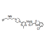 2-((6-(4-(2-(3-(But-3-yn-1-yl)-3H-diazirin-3-yl)ethyl)piperazin-1-yl)-2-methylpyrimidin-4-yl)amino)-N-(2-chloro-6-methylphenyl)thiazole-5-carboxamide