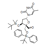 (2R,3S,5R)-3-[(tert-Butyldimethylsilyl)oxy]-2-[[(tert-butyldiphenylsilyl)oxy]methyl]-5-(5-methyl-2,4-dioxo-3,4-dihydropyrimidin-1(2H)-yl)tetrahydrofuran-2-carbaldehyde