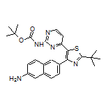 4-(4-(6-氨基萘-2-基)-2-(叔丁基)噻唑-5-基)-N-Boc-嘧啶-2-胺