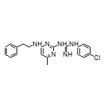 1-(4-氯苯基)-3-(4-甲基-6-(苯乙基氨基)嘧啶-2-基)胍