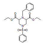 1-苄基-4-(苯基磺酰基)哌嗪-2,6-二甲酸二乙酯