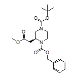 (S)-2-(4-Boc-1-Cbz-2-哌嗪基)乙酸甲酯
